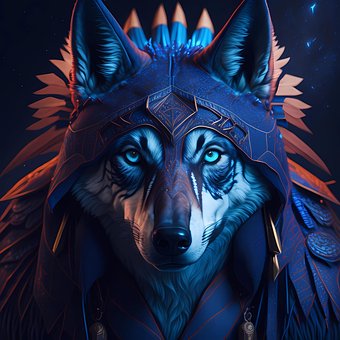 Ai Generiert, Wolf, König, Säugetier