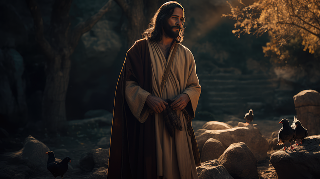 Free ai generated christianity jesus illustration