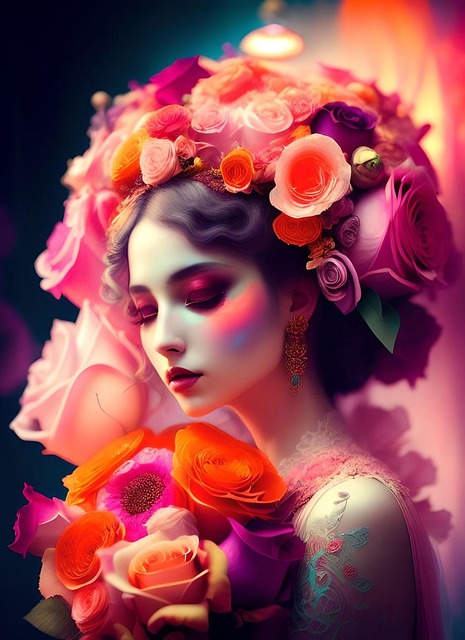 Free ai generated nature lady illustration