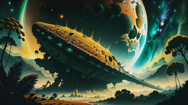 Free ai generated spaceship extraterrestial illustration