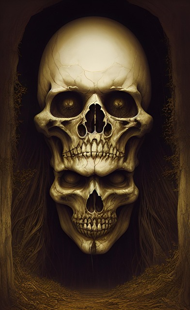 Free ai generated skull symbol illustration