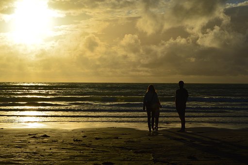 Ondas, Mar, Agua, Sol, Pôr Do Sol, Fundo