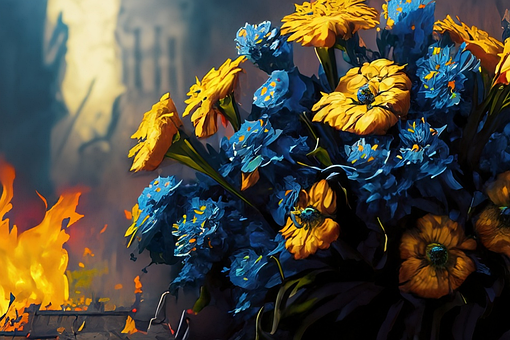 Ucrania, Guerra, Paz, Flor, Amarillo