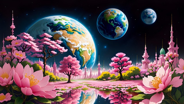 Free ai generated planets earth illustration