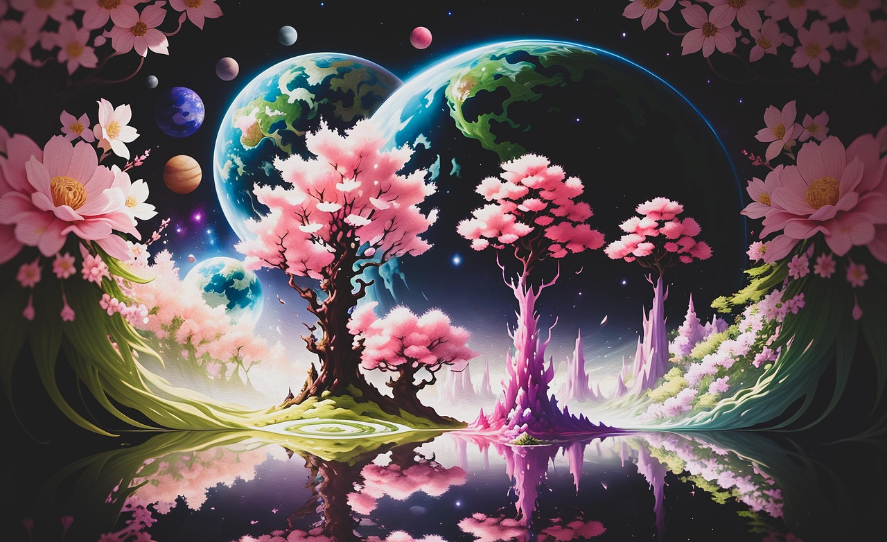 Download Digital Art Oil Painting Tropical World RoyaltyFree Stock