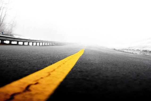 Autobahn, Straße, Nebel, Neblig, Schnee