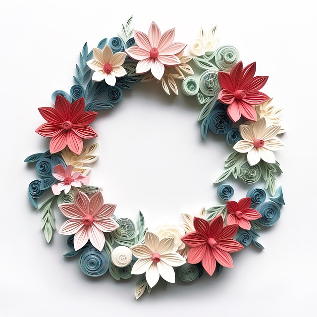Free ai generated flowers garland illustration
