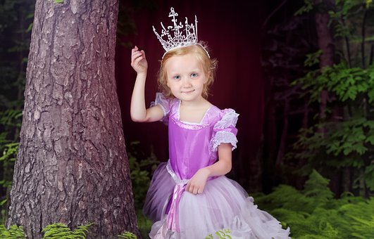 Princesa, Corona, Chica, Cuento De Hadas