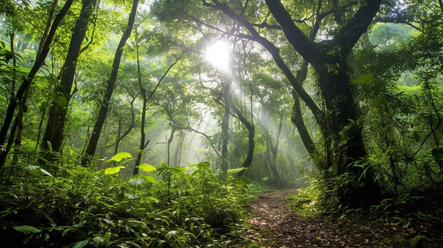 Download free HD stock image of Ai Generated Path Free ai generated path rainforest illustration