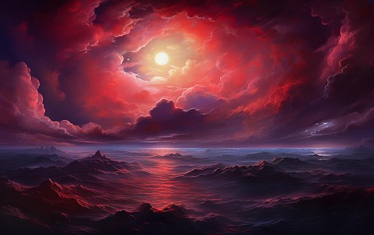 Free Red Moon illustration and picture