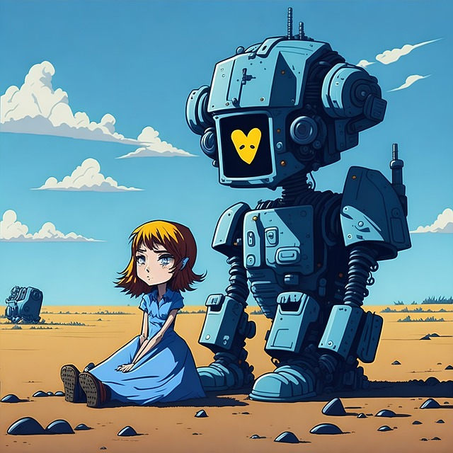 Roboter, Mädchen, Freundschaft