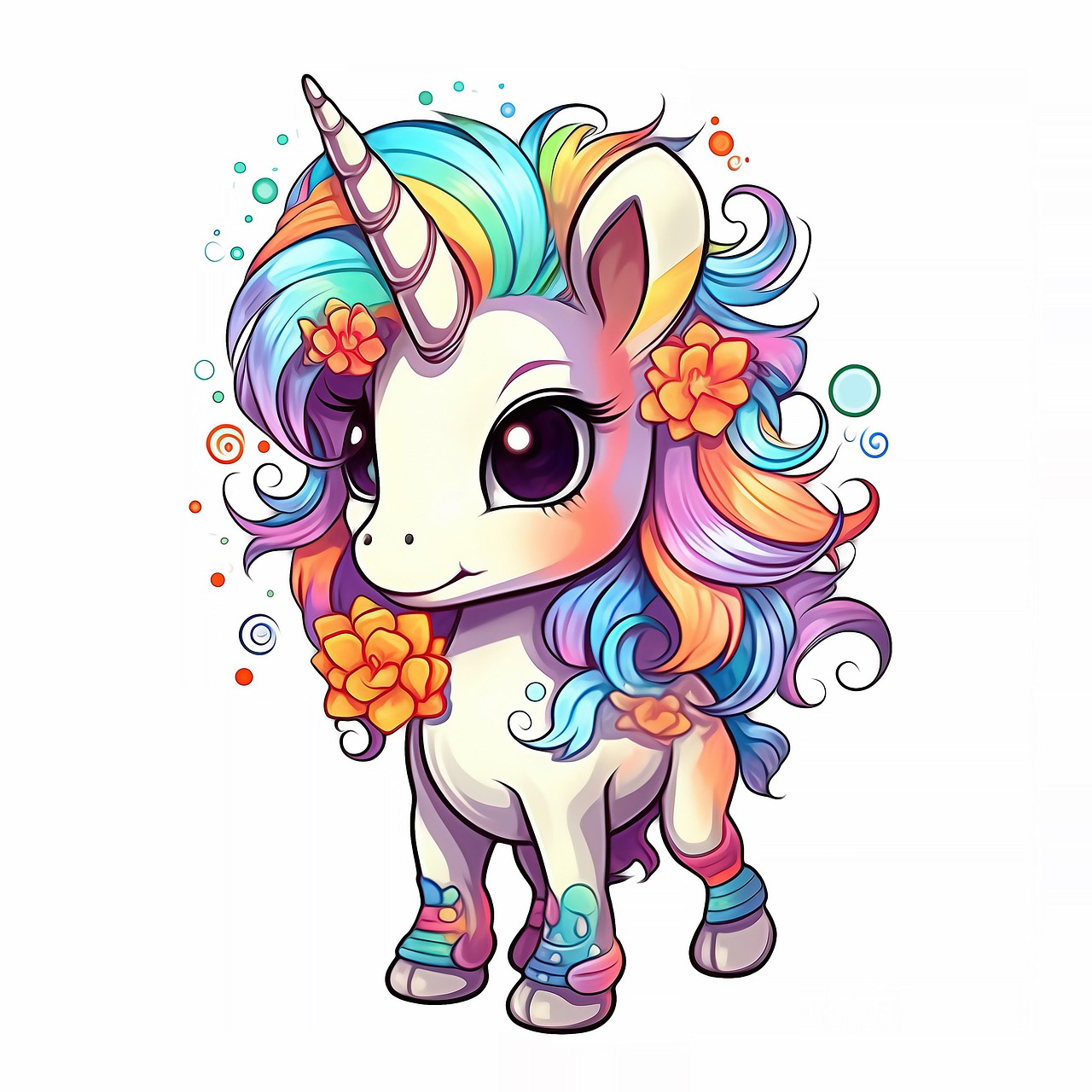 Download Unicorn Pony Colorful Royalty-Free Stock Illustration.