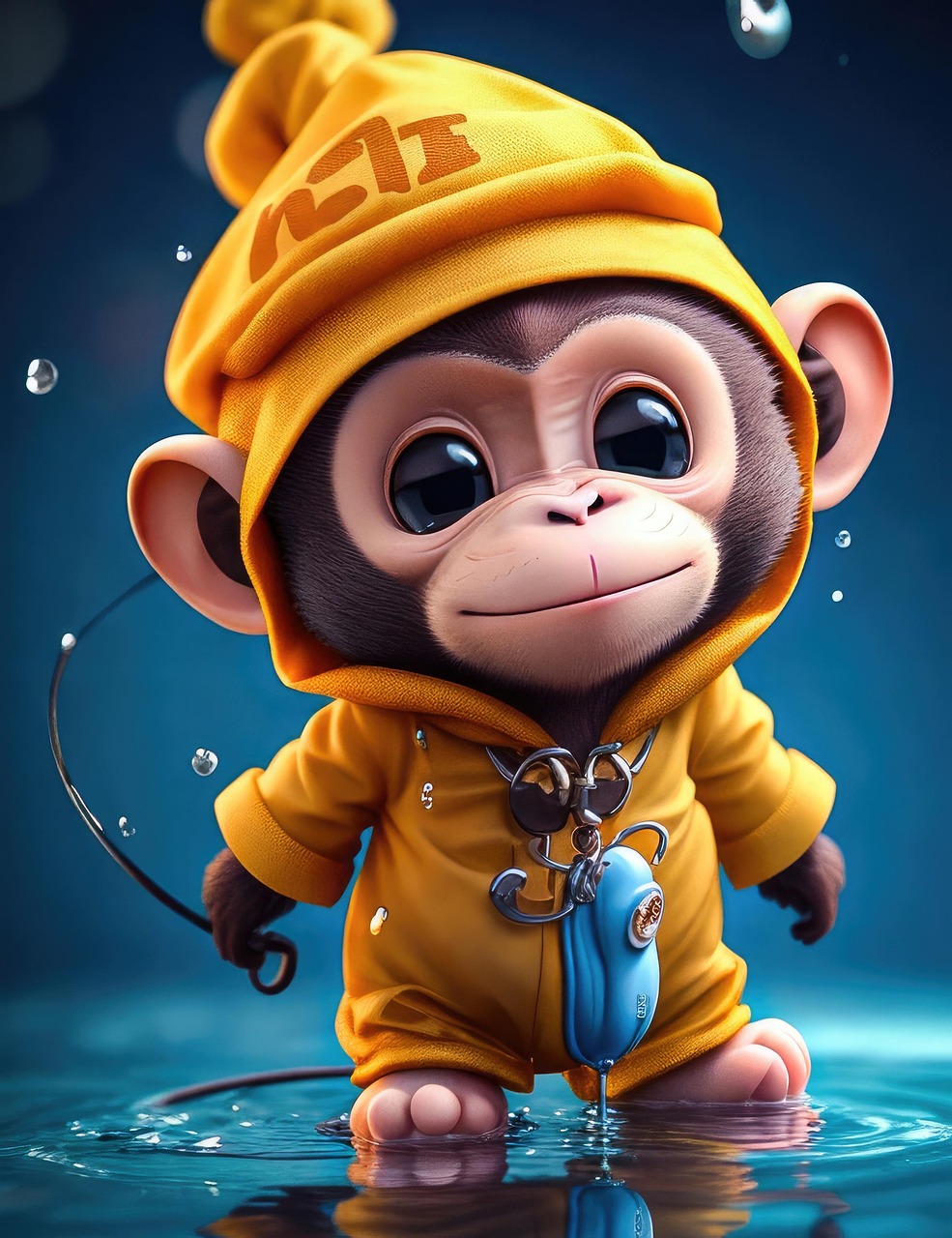 Download Ai Generated Monkey Mammal Royalty Free Stock Illustration 