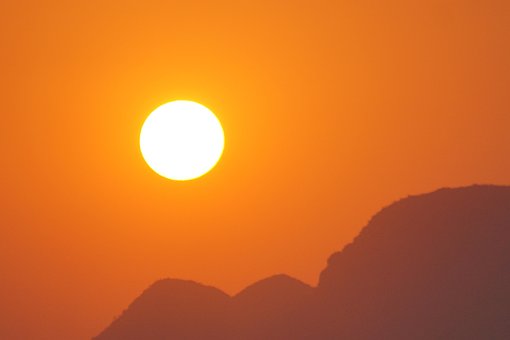 Berg, Zon, Zonsondergang, Natuur, Lucht