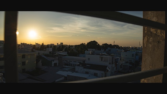 Ângulo Amplo, Cenário, Pôr Do Sol