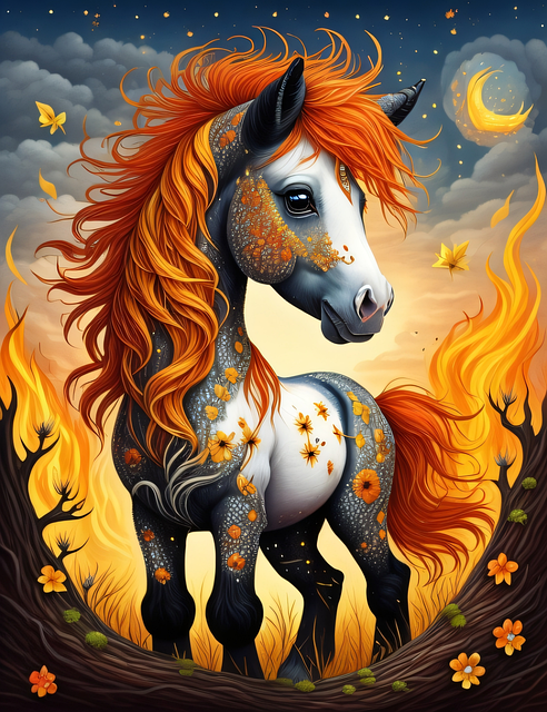 Free ai generated horse pony illustration