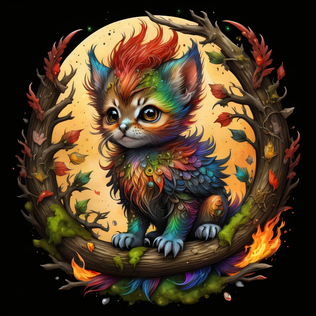 Free ai generated cat kitten illustration