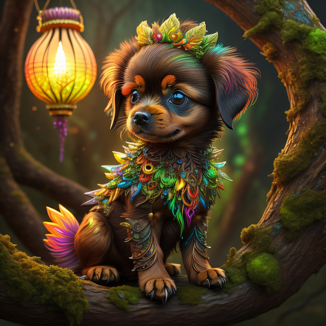Free ai generated nature dog illustration