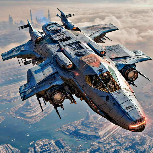 Free ai generated spaceship spacecraft illustration