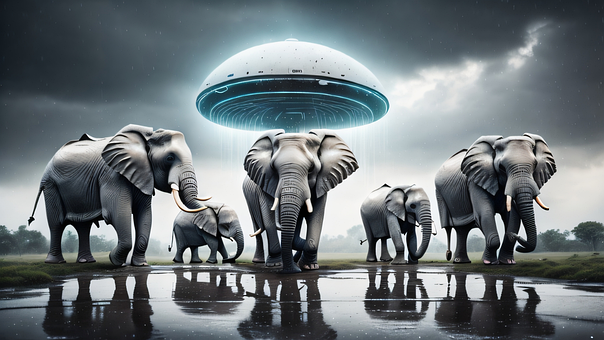 Free Elephants Fantasy illustration and picture