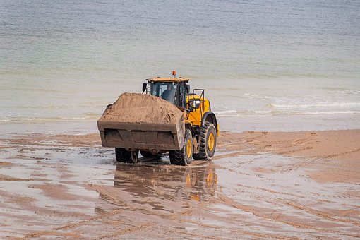 Sisyfisk Arbejde, Strand, Bulldozer