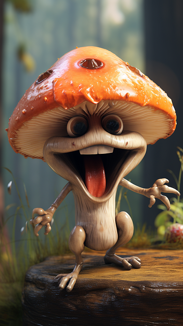 Free ai generated mushroom fly agaric illustration