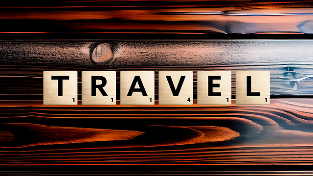 Free ai generated travel scrabble illustration