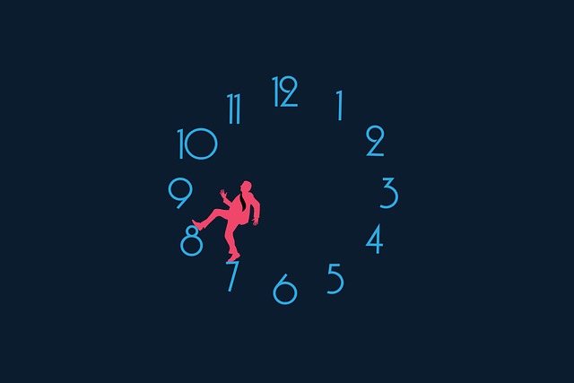 Free man clock time illustration