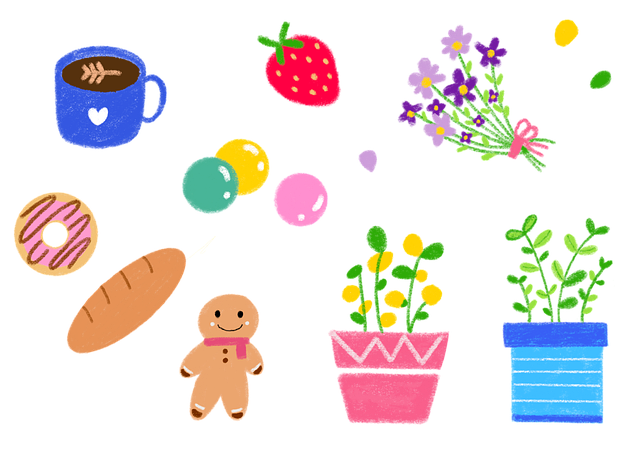 Free Coffee Strawberry illustration and picture