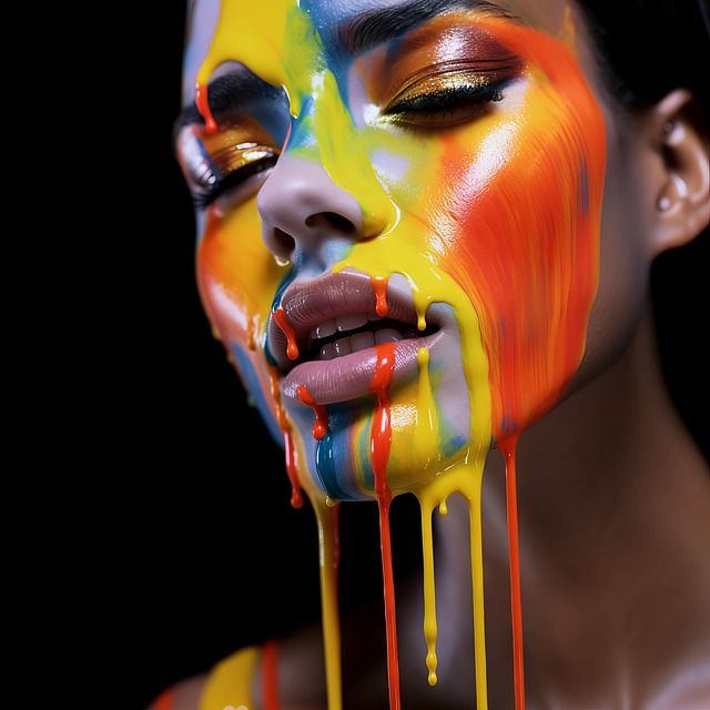Free woman makeup paint illustration
