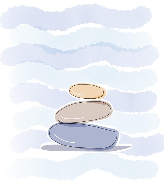 Free stones stack balance illustration