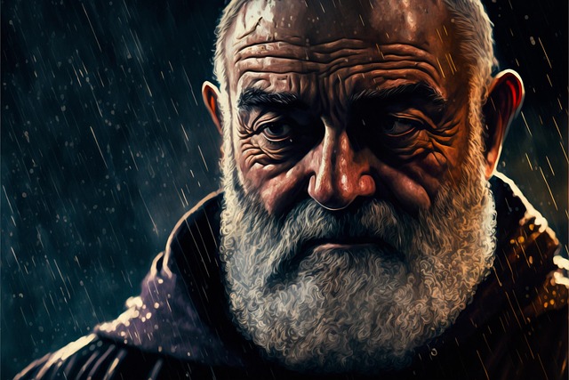 Ai Genereret, Præst, Gammel, Regn, Rolig