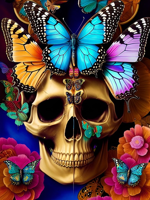 Free Ai Generated Skull illustration and picture