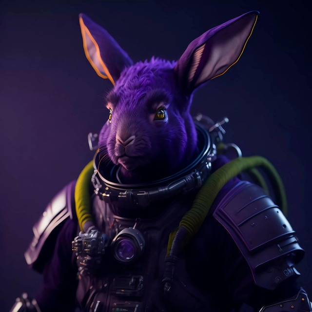 Free ai generated rabbit astronaut illustration