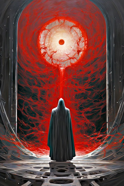 Free ai generated figure cloaked illustration
