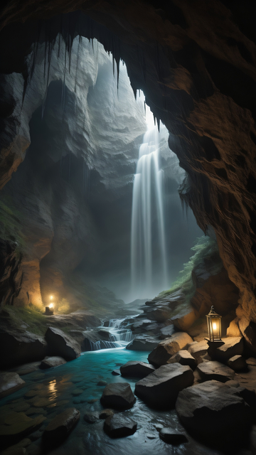 Free Ai Generated Cave illustration and picture