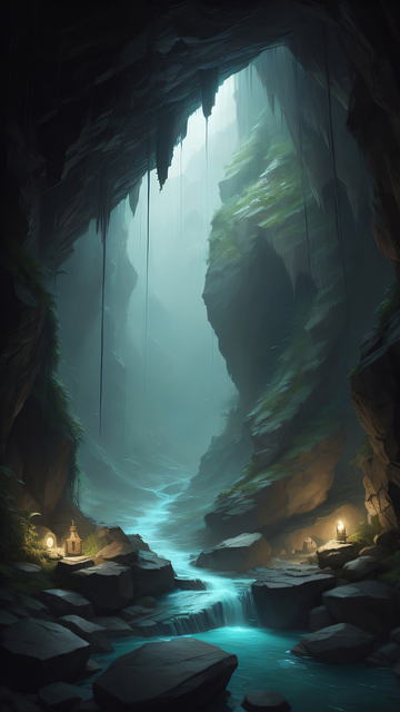 Free Ai Generated Cave illustration and picture