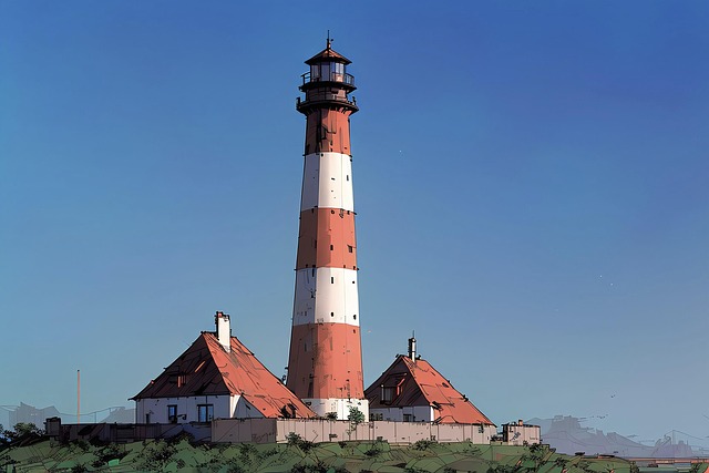 Free ai generated lighthouse beacon illustration