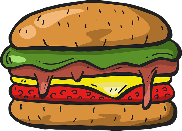 Free hamburger meat burger vector