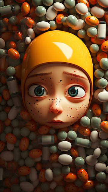 Free ai generated medicine pills illustration