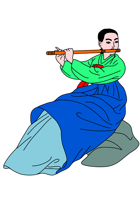 Garota, Flauta, Música, Hanbok
