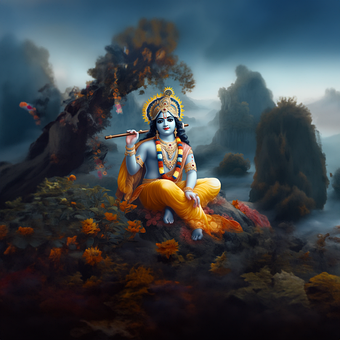 Free Ai Generated Krishna illustration and picture