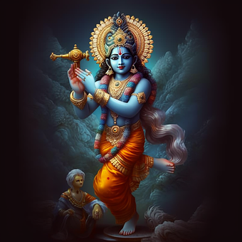 Free Krishna Radha illustration and picture