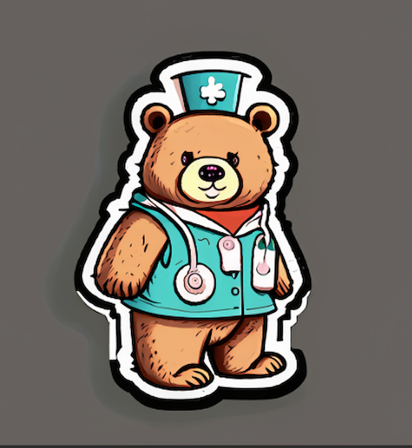 Free Bear Nurse Bear illustration and picture