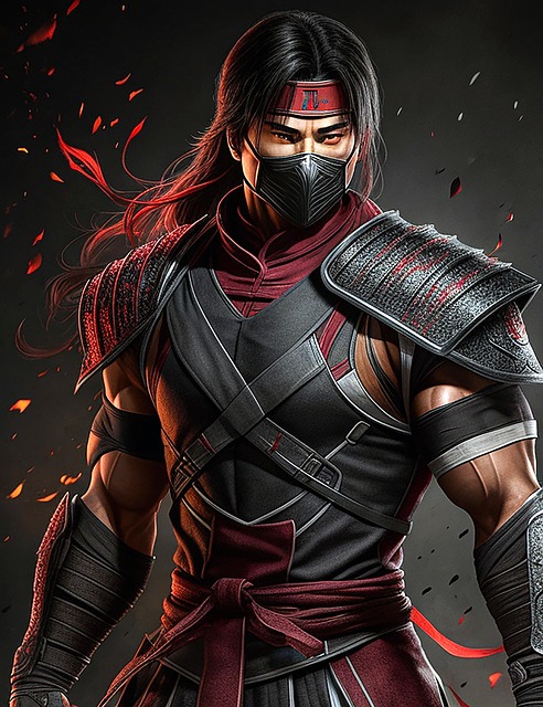 Free ai generated liu kang mortal combat illustration