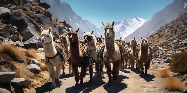Ai Gerado, Lhamas, Alpacas, Montanhas
