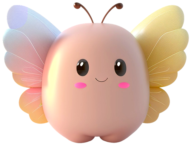 Free ai generated butterfly cartoon illustration