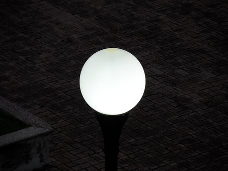 Lampara, Licht, Jardinera, Adoquin