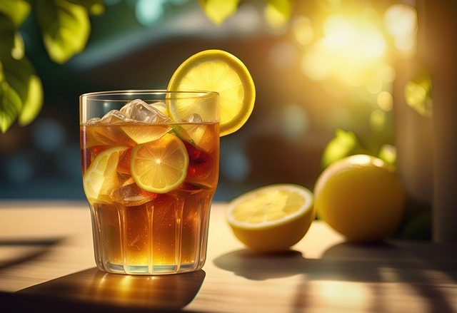 Free icetea refreshment summer drink illustration
