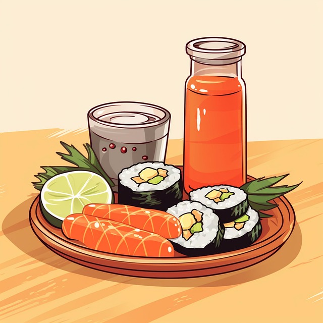 Free ai generated sushi fish illustration